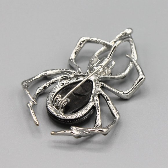 Spider pin brooch silver tone shell new - Picture 6 of 6